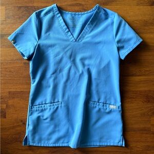 Figs Casma - Three-Pocket Scrub Top - XXS / Ceil Blue Women’s